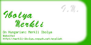 ibolya merkli business card